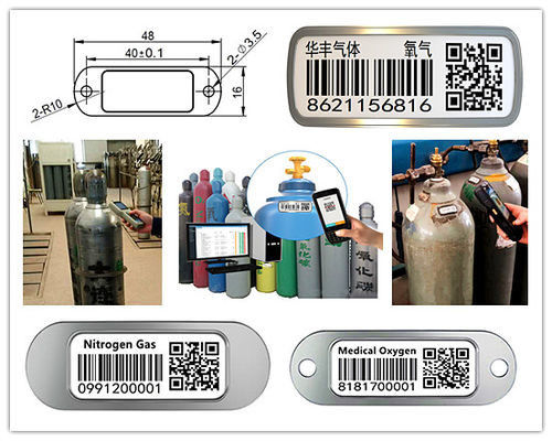 紫外線抵抗管理を追跡するための産業シリンダー バーコード