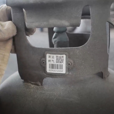 化学抵抗シリンダー トラックQRコード ラベルの鋼鉄艶出しのバーコードの札